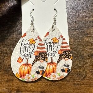 Happy Fall Pumpkin Earrings
